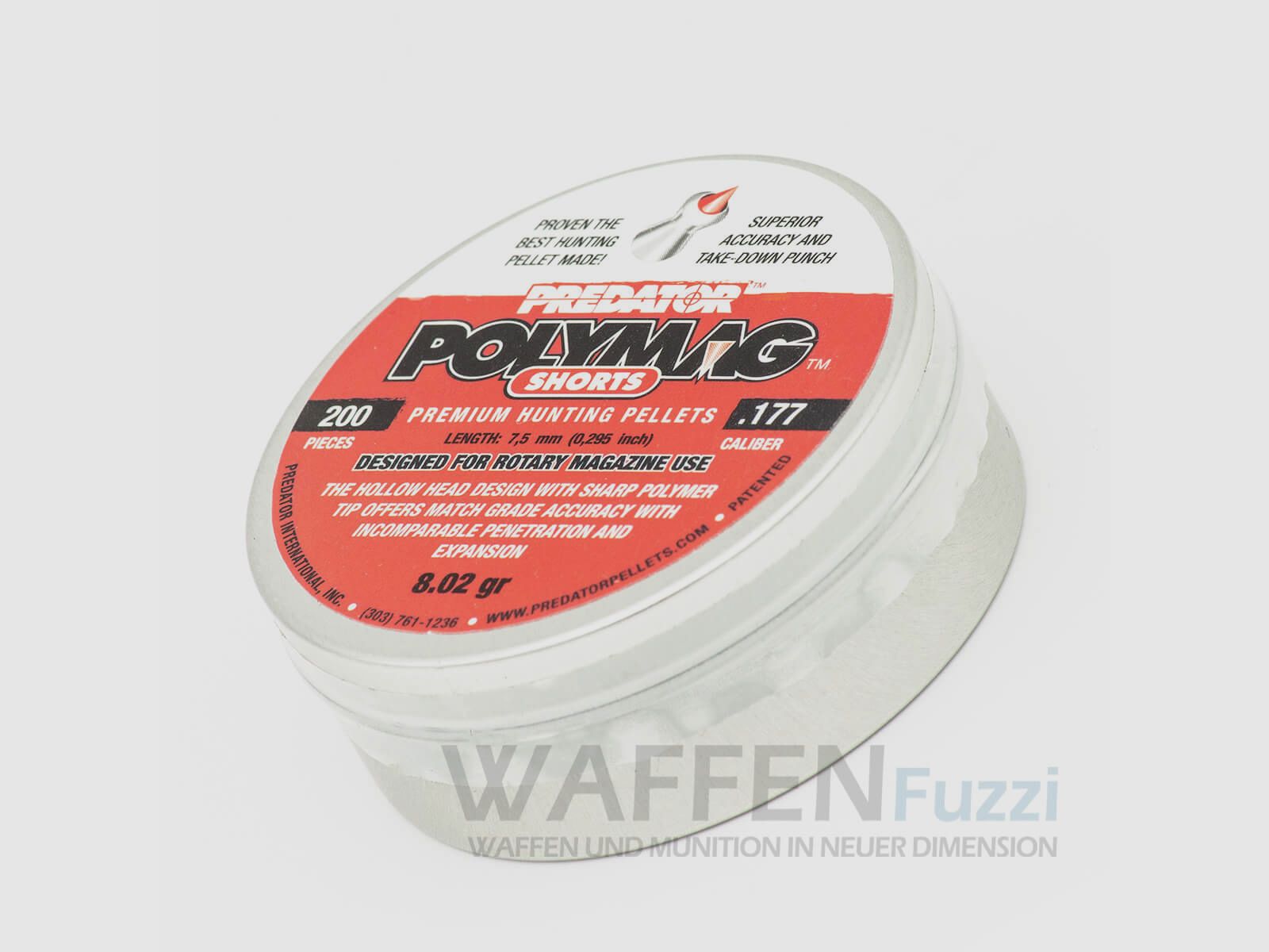 JSB Predator Polymag Kaliber 4,5 mm kurze Spitzkugel
