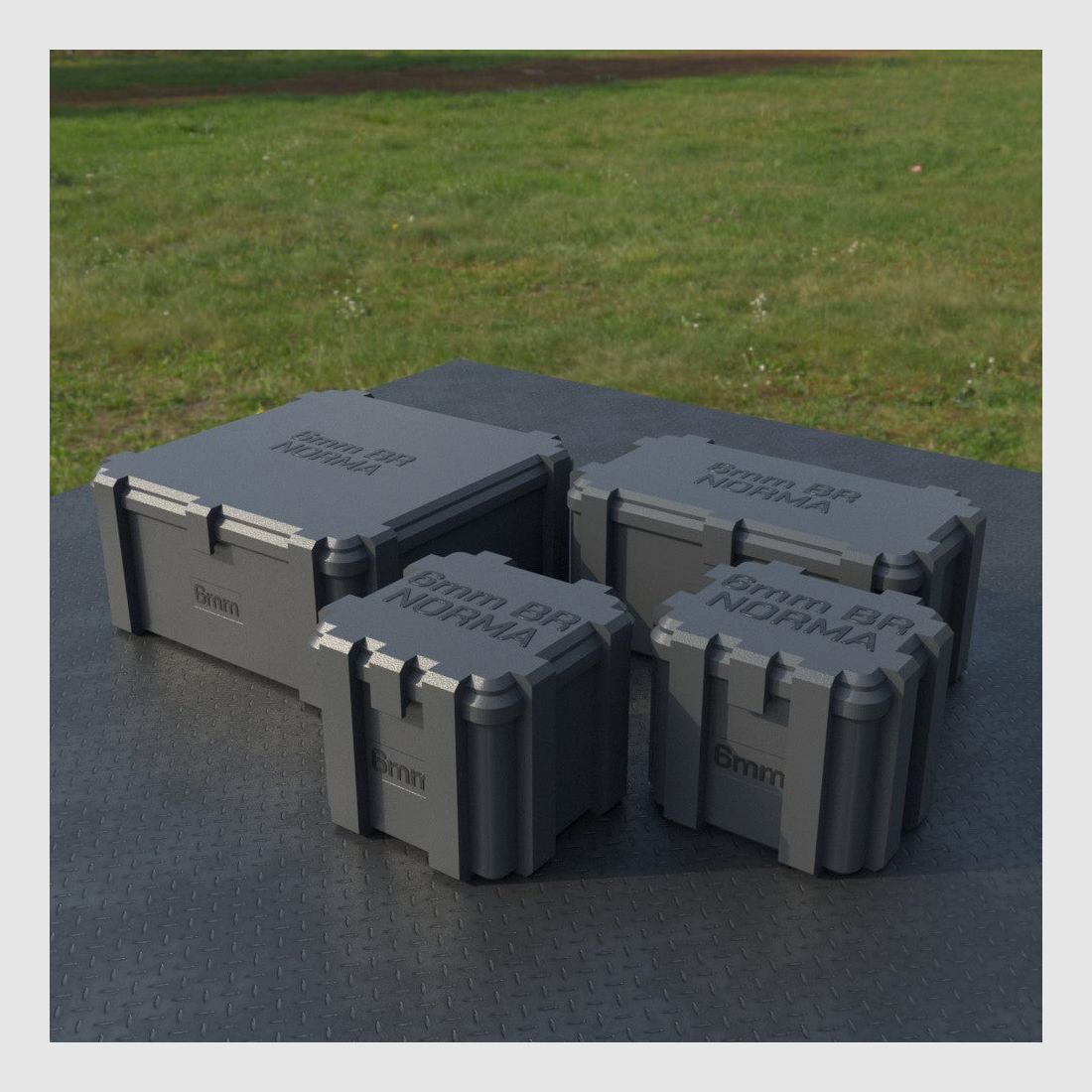 Filamelt Munitionsbox / Ammo Box 6mm BR Norma – Patronenbox ‘Klappdeckel’ – 20 / 25 / 50 / 100 Runden