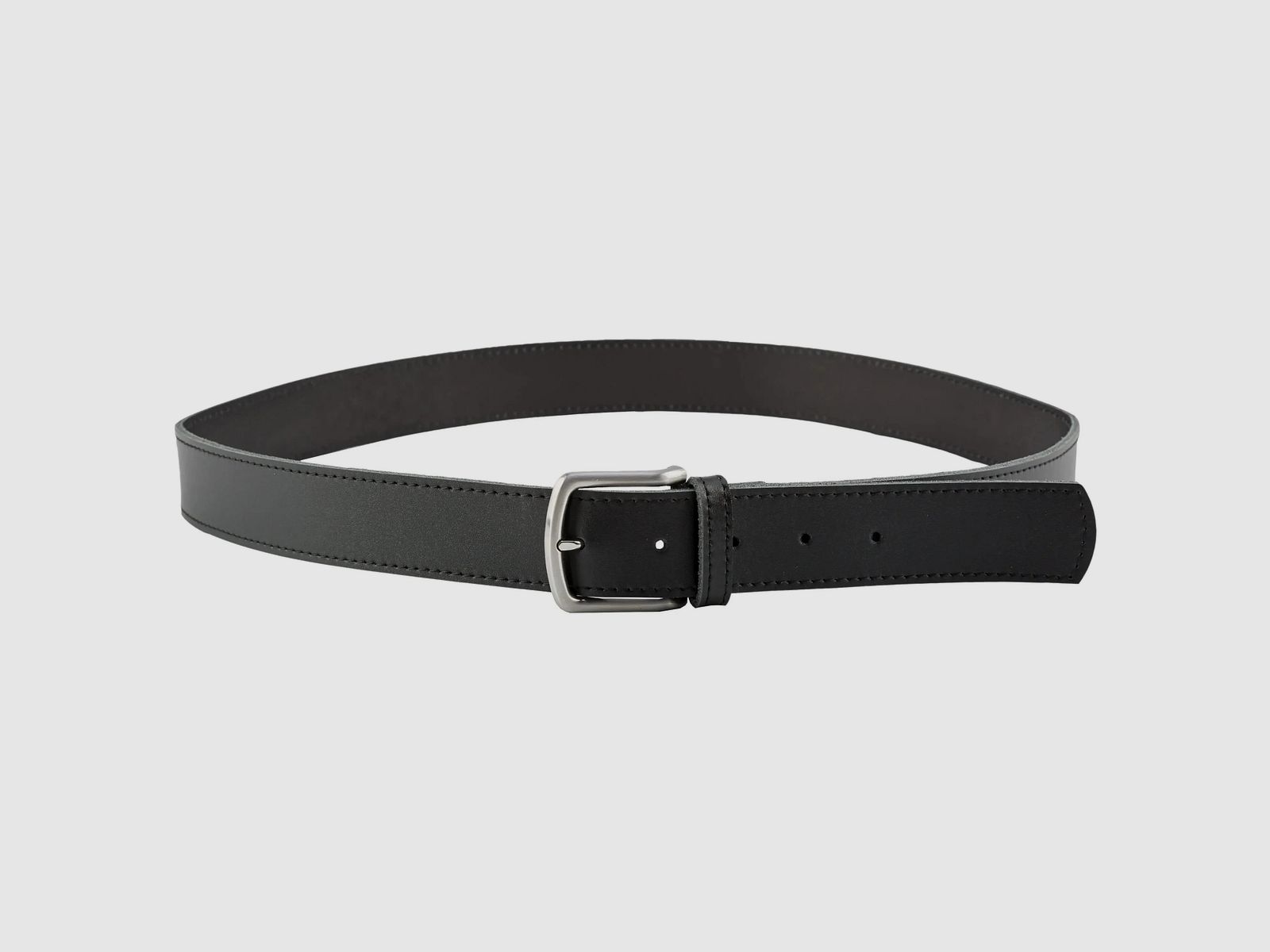 Unbekannt Heim Gürtel 40 mm breit Leder Ziernaht schwarz