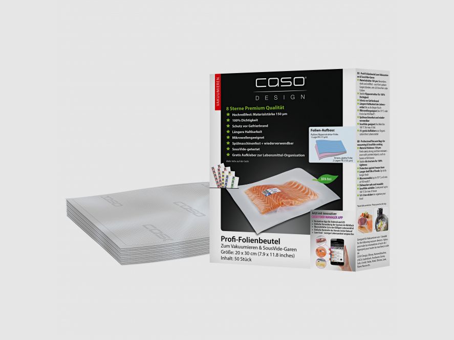 Caso Design      Caso Design Profi - Folienbeutel (20 x 30 cm)  Caso Design             5,00 | 1 Bewertung    Caso Design      Caso Design Profi - Folienbeutel (20 x 30 cm)  Caso Design             5,00 | 1 Bewertung