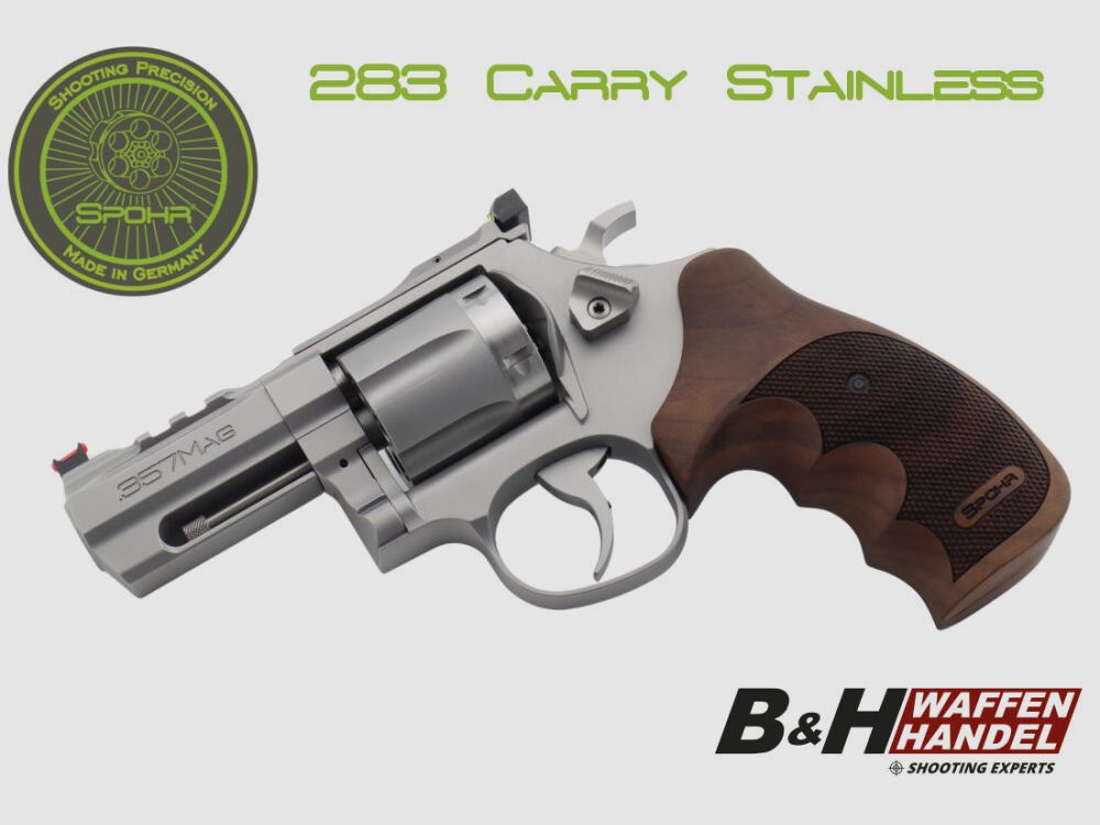Spohr 283 Carry RVS 3" Revolver Gemaakt in Duitsland 3 Zoll Jacht & Sport