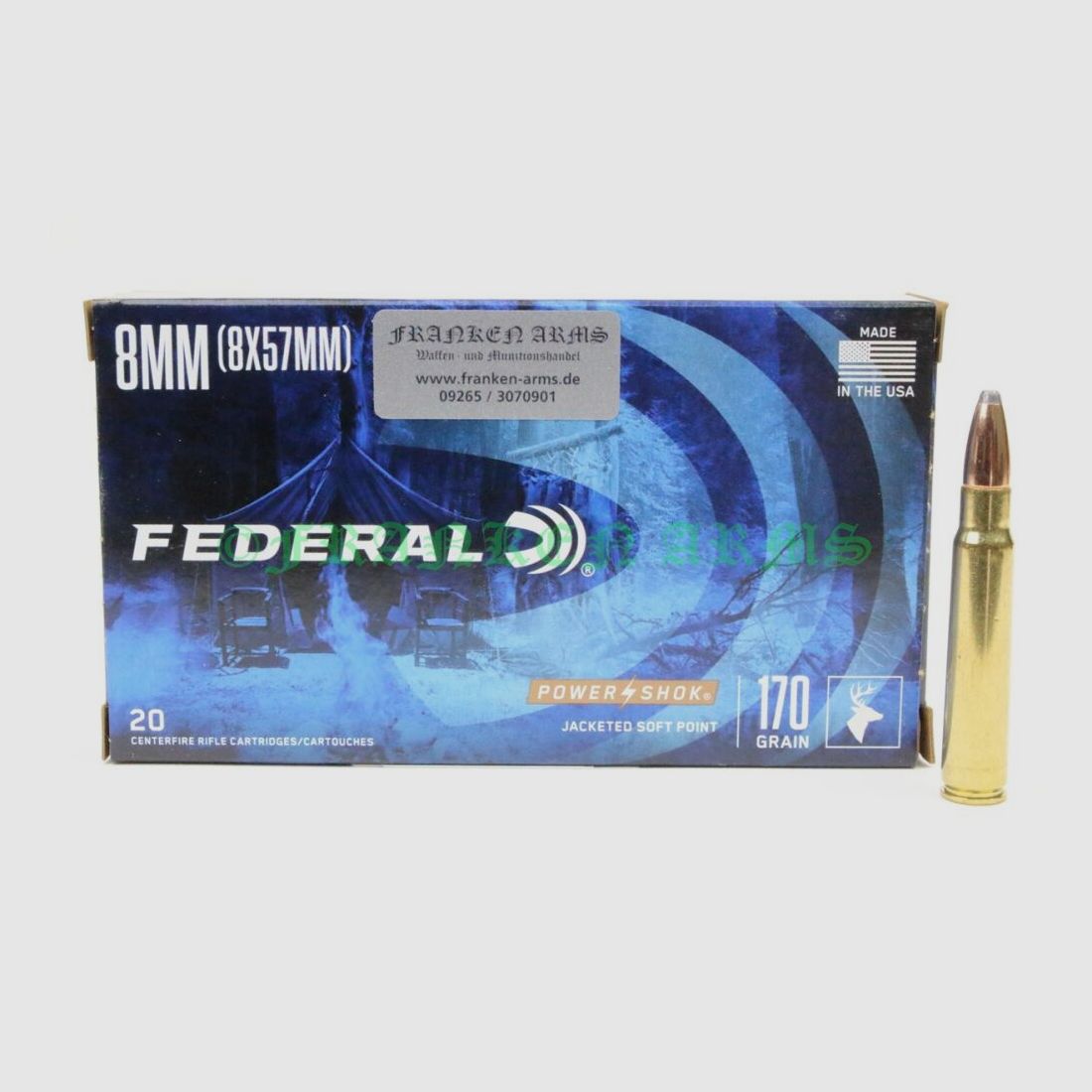 Federal Power Shok 8x57IS palla semipiena 170gr. 11g 20 pezzi prezzi a scalare