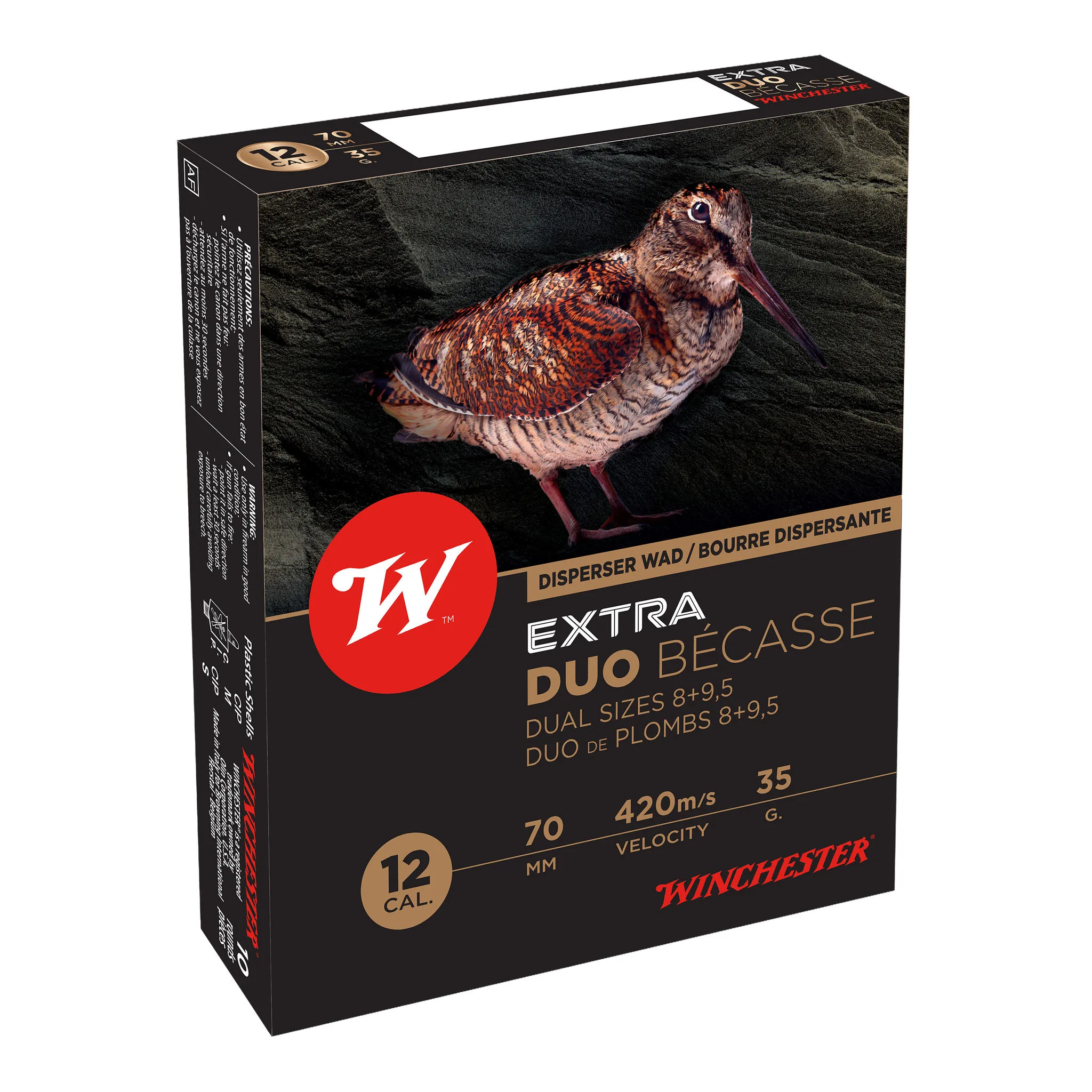Winchester EXTRA DUO BECASSE – 12-70 – 35.00 – p8 + p9,5, imagen 1 de 3