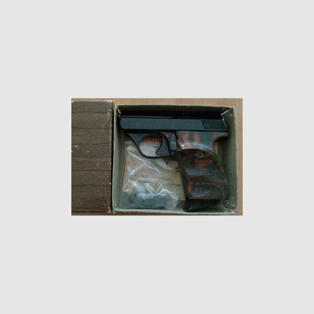 Erstes PTB! ME 8 Combat in 8 mm Knall im PTB 176 mit Verpackung!