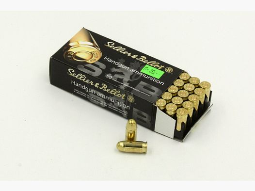 S + B, 9 mm Browning / .380 Auto, FMJ, 92 gr., 50 pz.