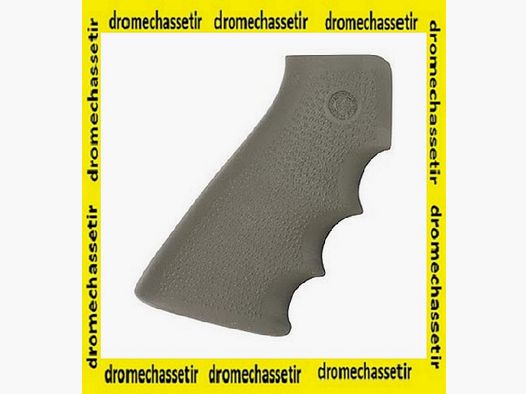 Poignée Hogue avec grip caoutchouc, sans bevertail avec empreinte de doigt pour AR15, M4, OD Green