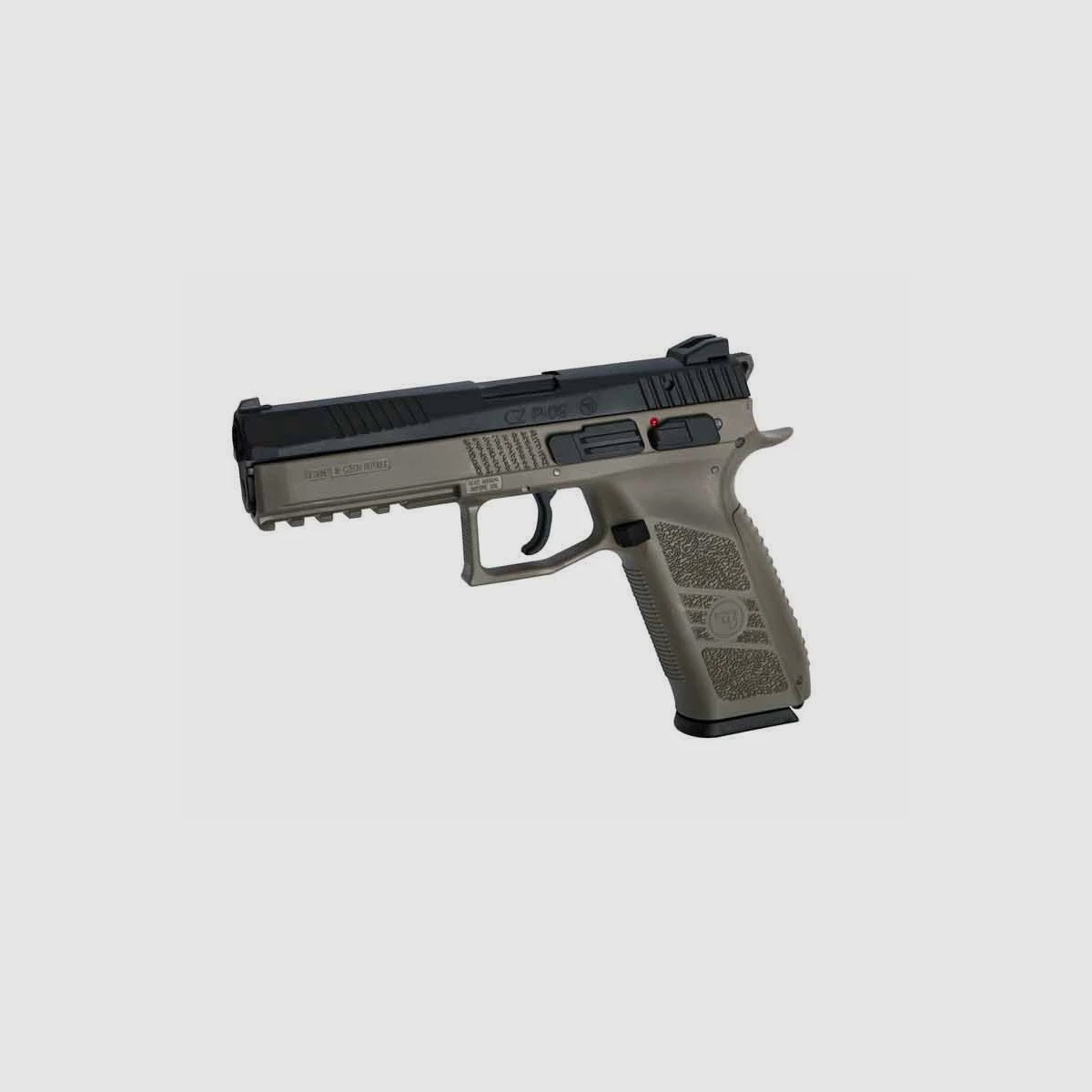 CZ P-09 Metall Slide Airsoft Pistole GBB, incl. Case, FDE/Schwarz -F-