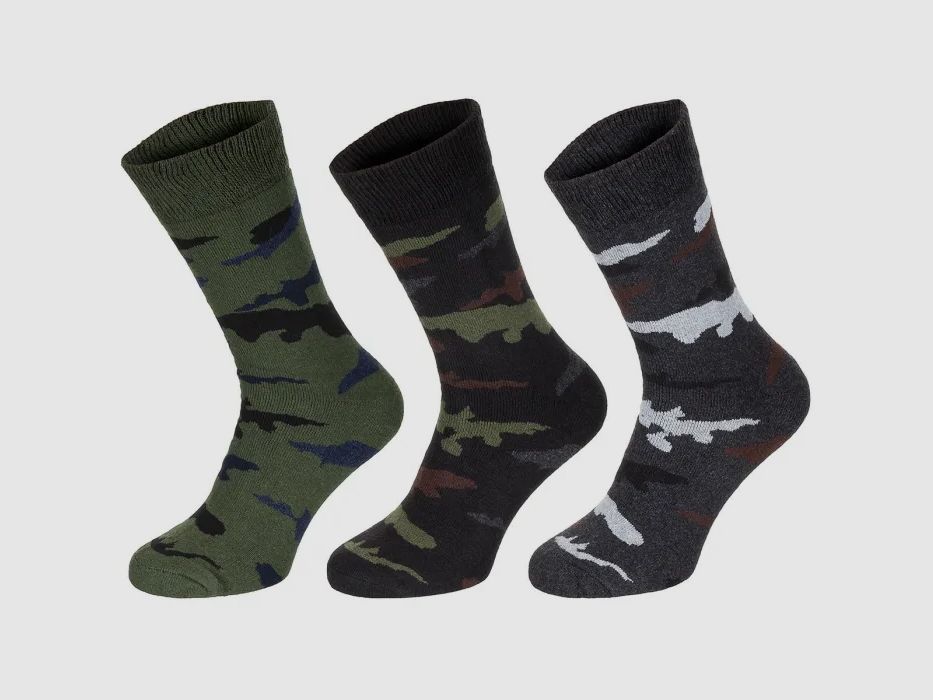 Sokken, "Esercito", camouflage, halflang, 3-pack (43-46)