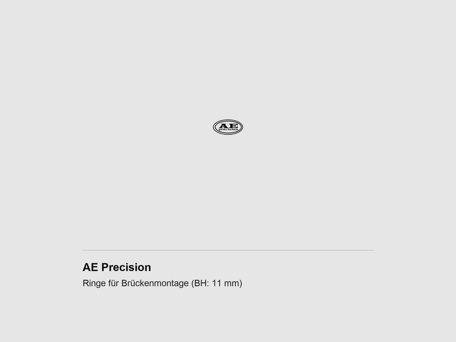 AE Precision Anneaux pour Montage sur Pont (Hauteur : 11 mm)