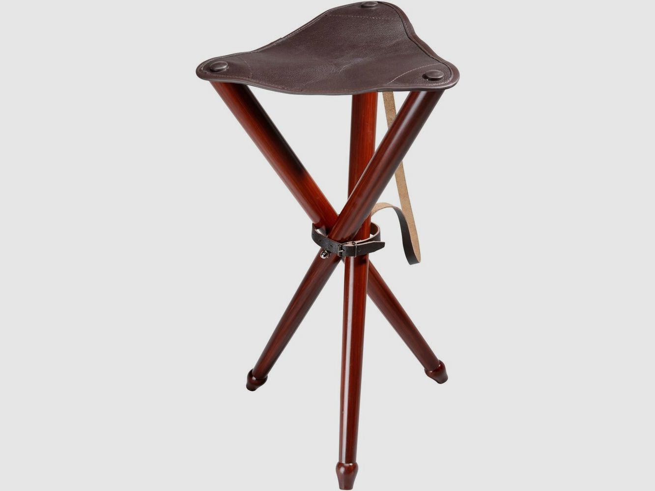 Wald & Forst Dreibein Sitzstuhl mit Leder