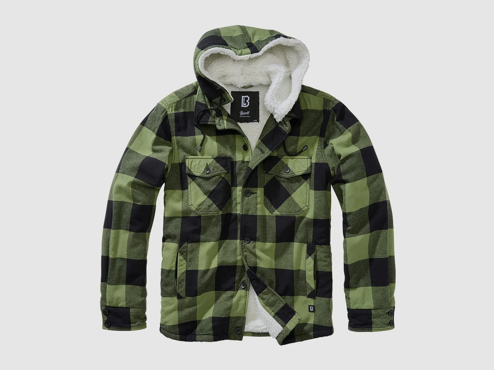 Brandit Brandit Jacke Lumberjacket Hooded schwarz oliv