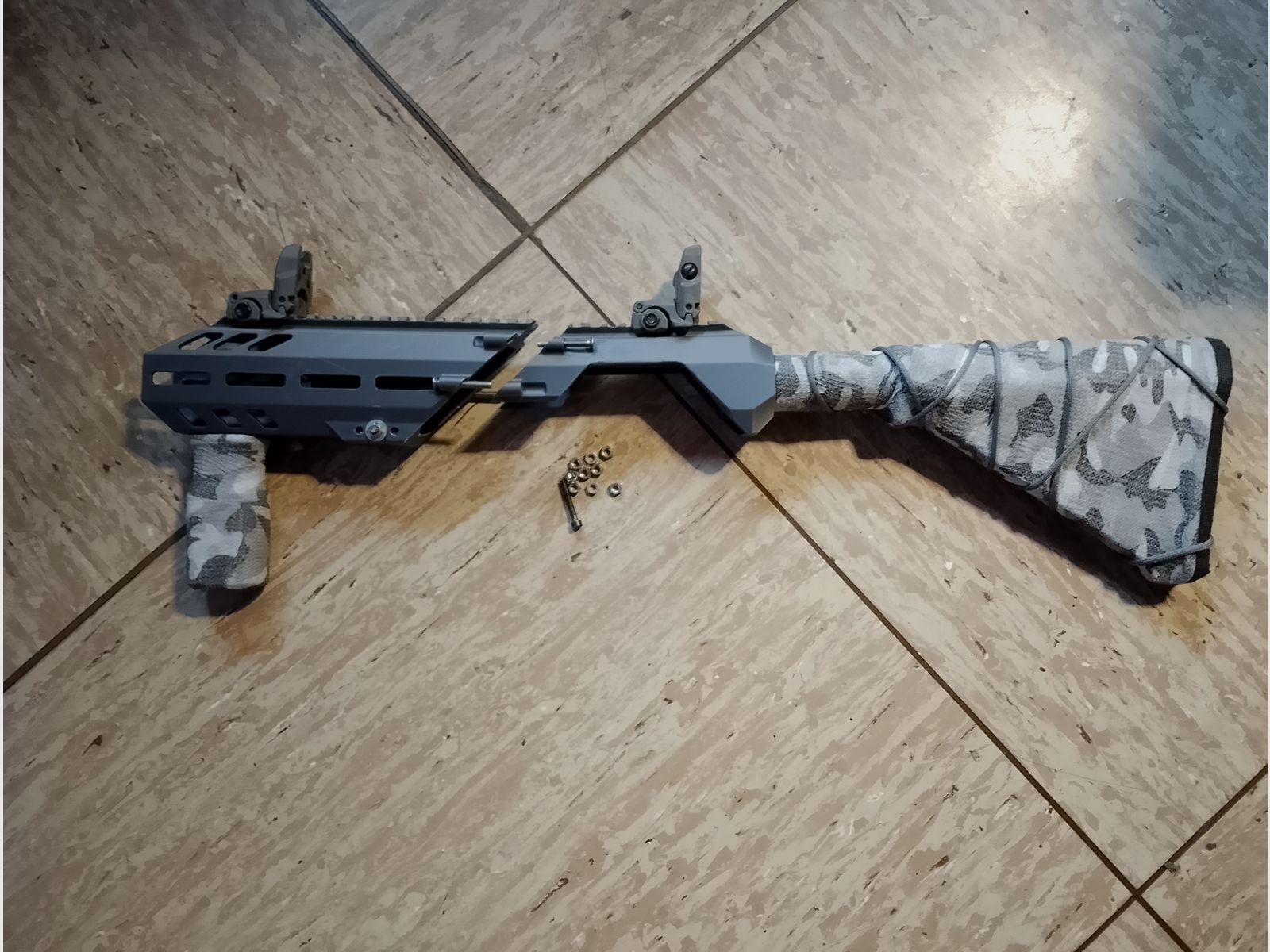 Conversion Body Kit für Pistolen Airsoft Softair Paintball Ram Universal Anschlagschaft Frontgriff flip up Visier