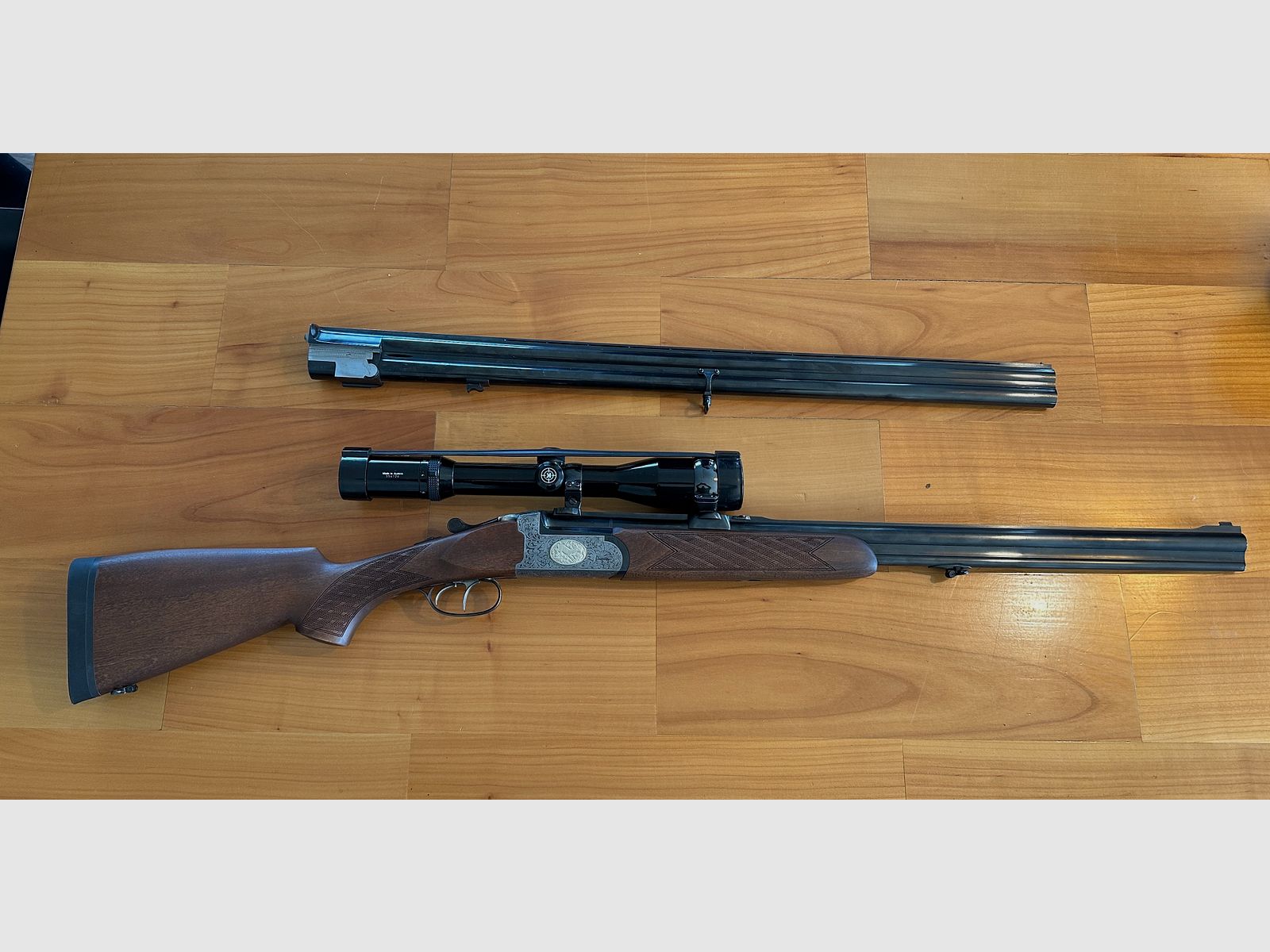 Antonio Zoli Bockbücksflinte 6,5 x 57R en 16/70 bbf met verwisselbare loop