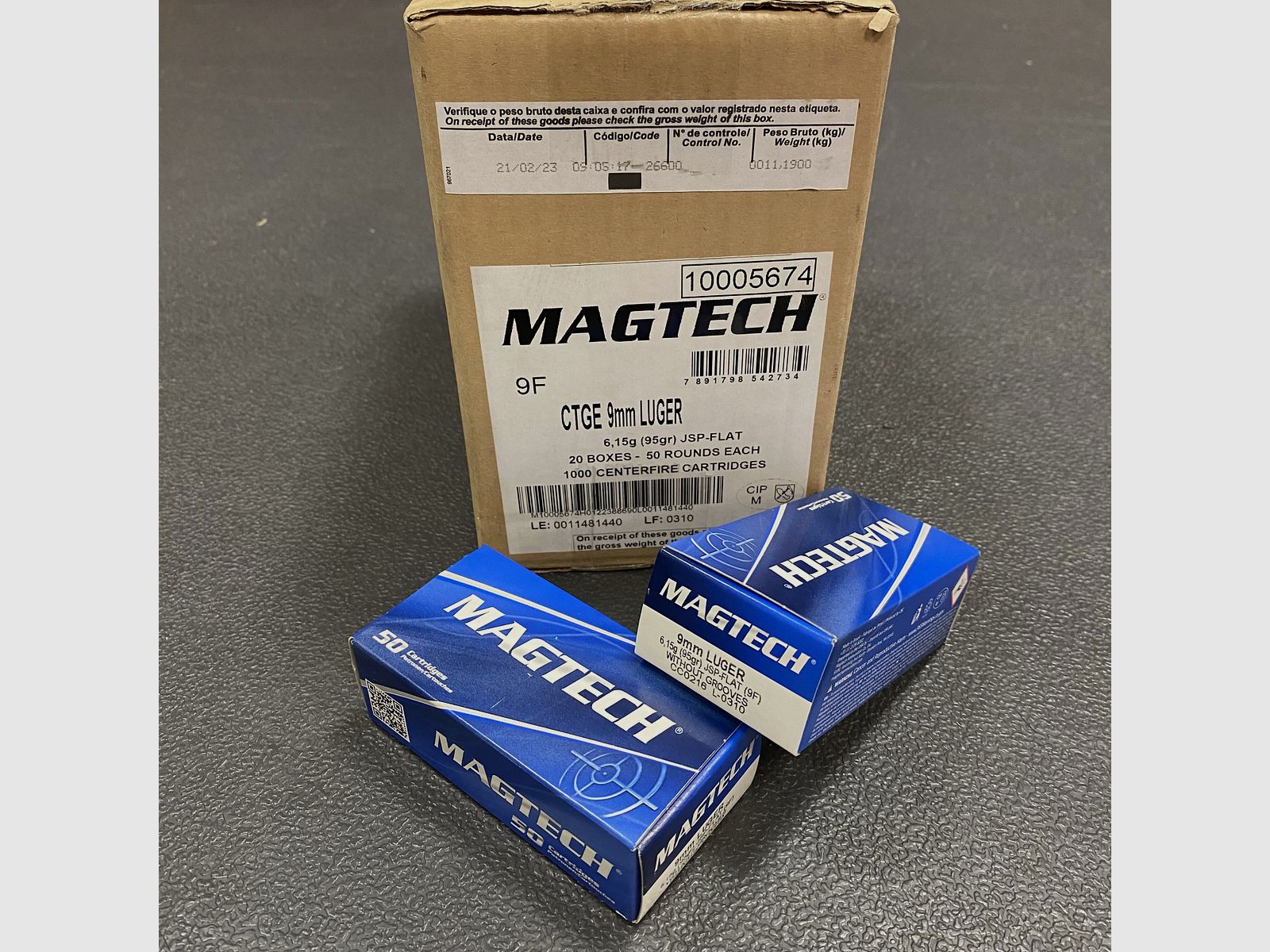 Magtech 9mm Luger (9x19) 95grs JSP-Flat // 1000 sztuk