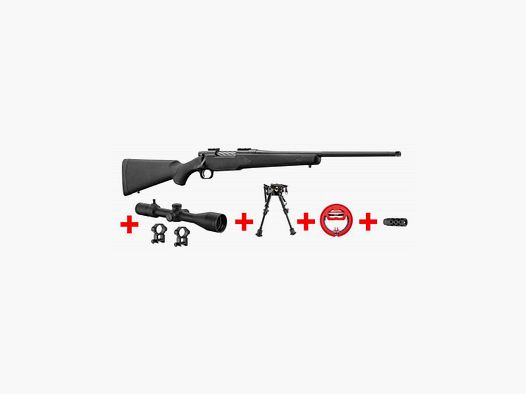PACK TLD - Büchse MOSSBERG Patriot .308 Win + Zielfernrohr 6-24X50 + Zweibein + Reinigungsleine