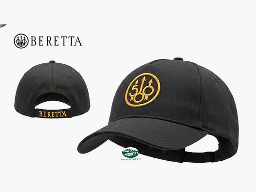 Beretta Hut Jubiläum 500 Jahre schwarz mit gesticktem Logo BC242