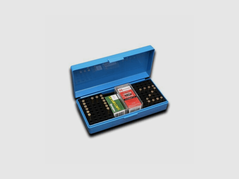 MTM Patronenbox mit Klappdeckel blau .22lr 200 Patronen