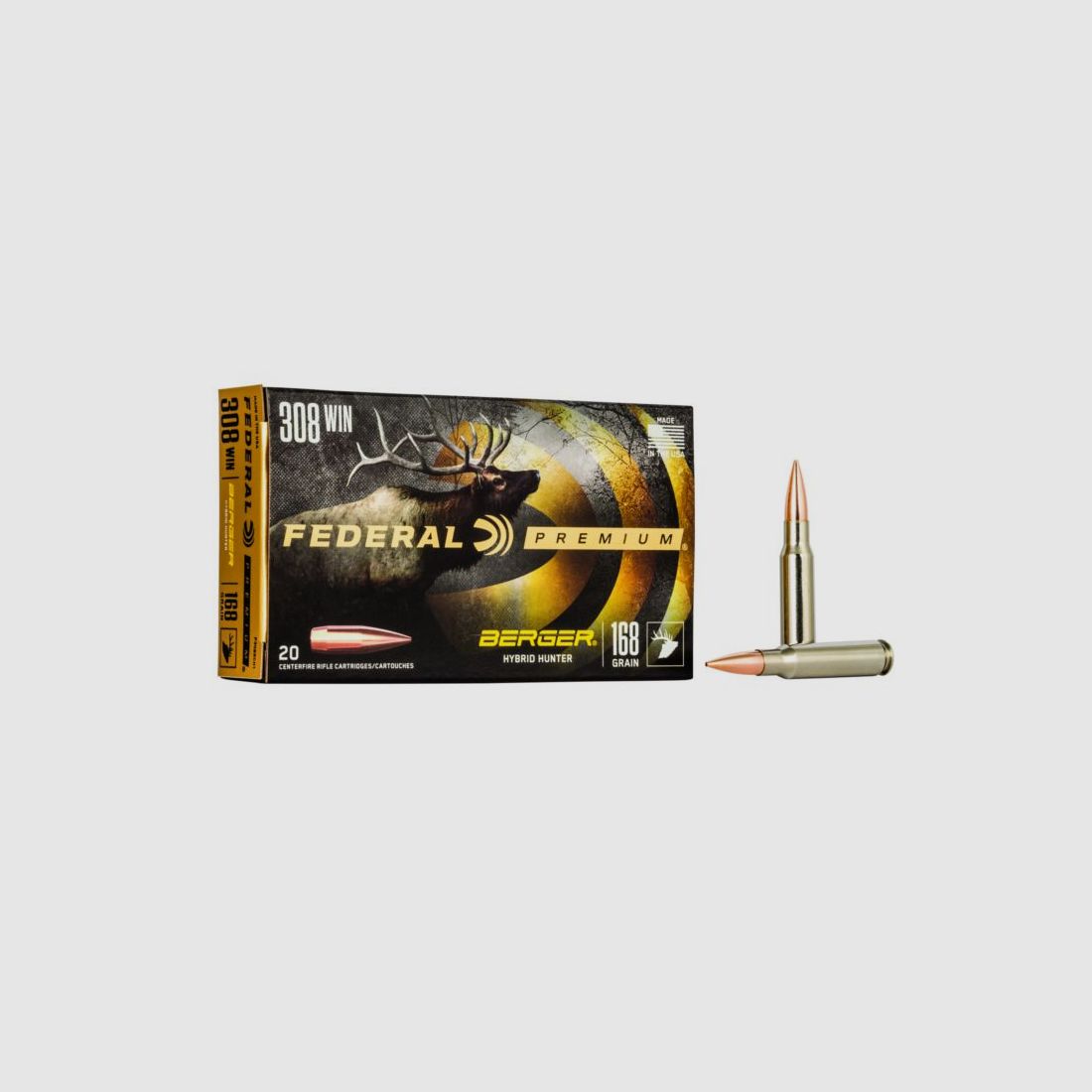 Federal .308 Win. Berger 10,9g/168gr, image 2 sur 2