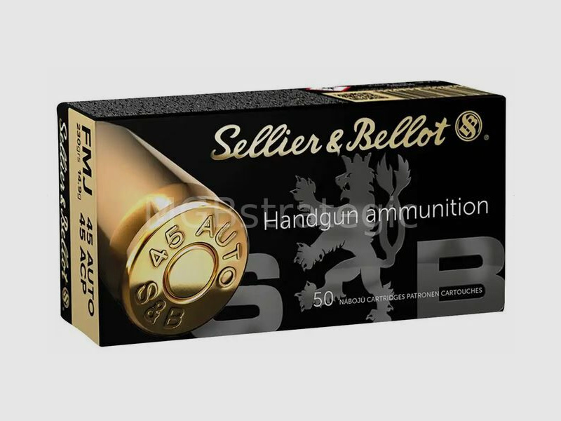 Sellier & Bellot .45 ACP Volle Mantel 14,9g/230grs. / .45 AUTO (45 ACP) 20x 50 stuks - geen verzending, alleen afhalen!
