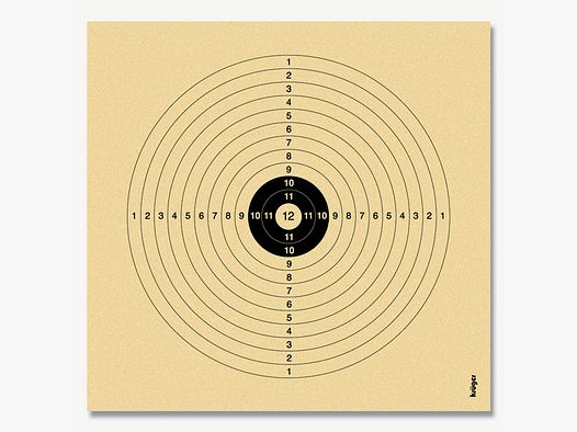 Krüger-Druck Schießscheiben-LG/LP/CO2 Luftgewehr 12er 125 Stk 14x13,5 cm