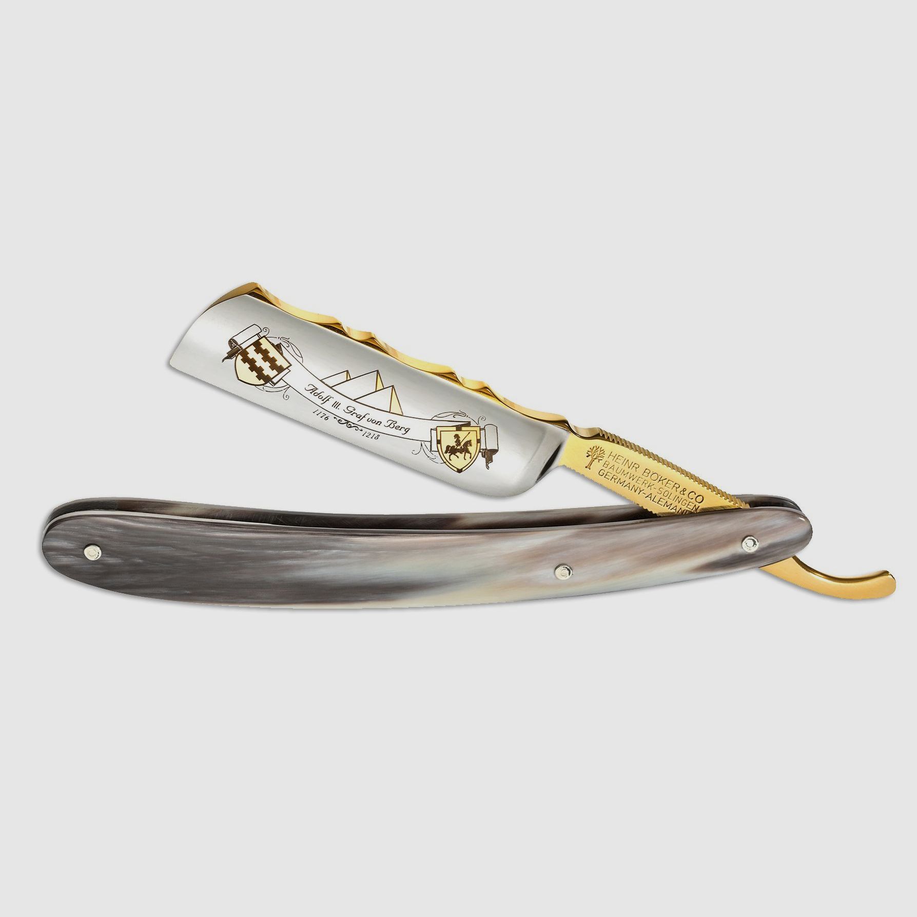 Böker Graf Adolf III. 6/8 Testa Francese Coltello da Collezione