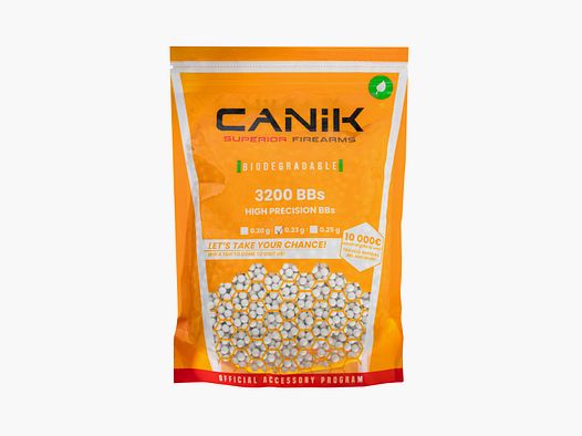 Canik 6mm BIO BBs Białe 0,23 g 3.200 sztuk