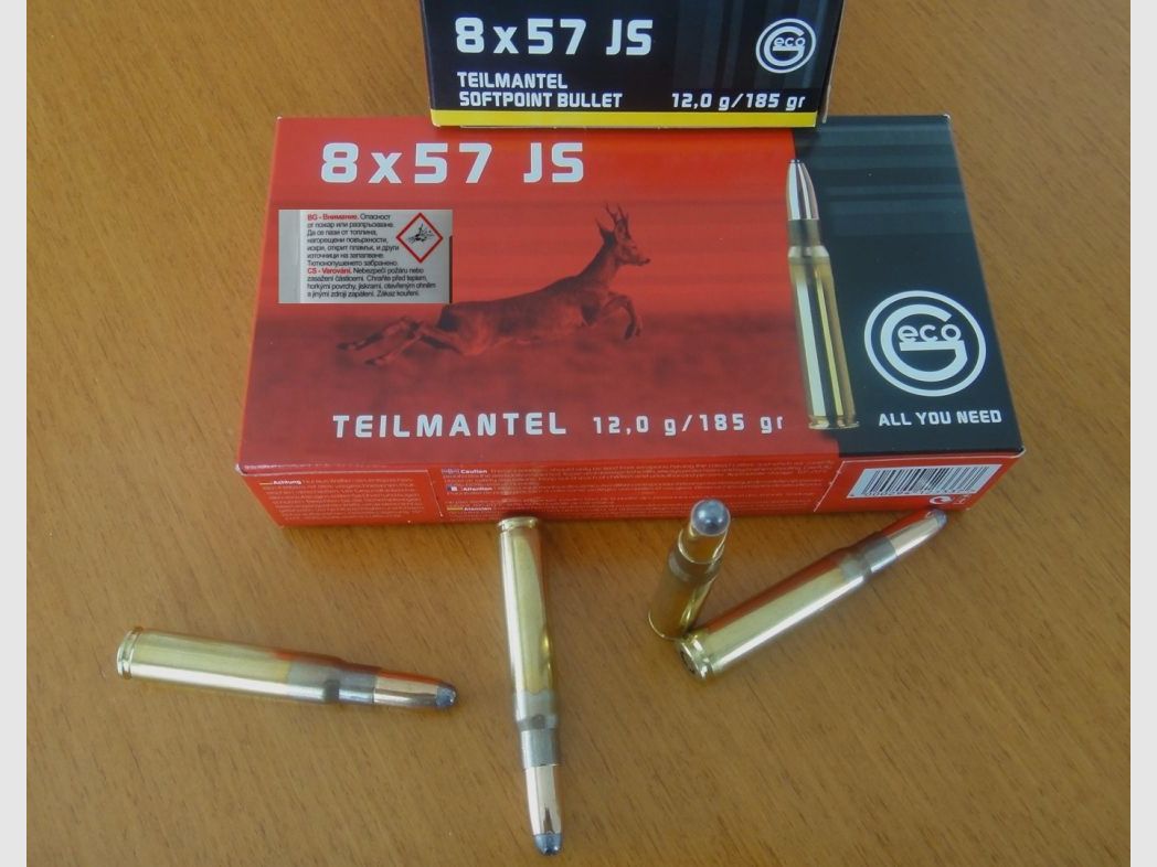 GECO 80 GECO Patronen 8x57JS Teilmantel 12,0 g