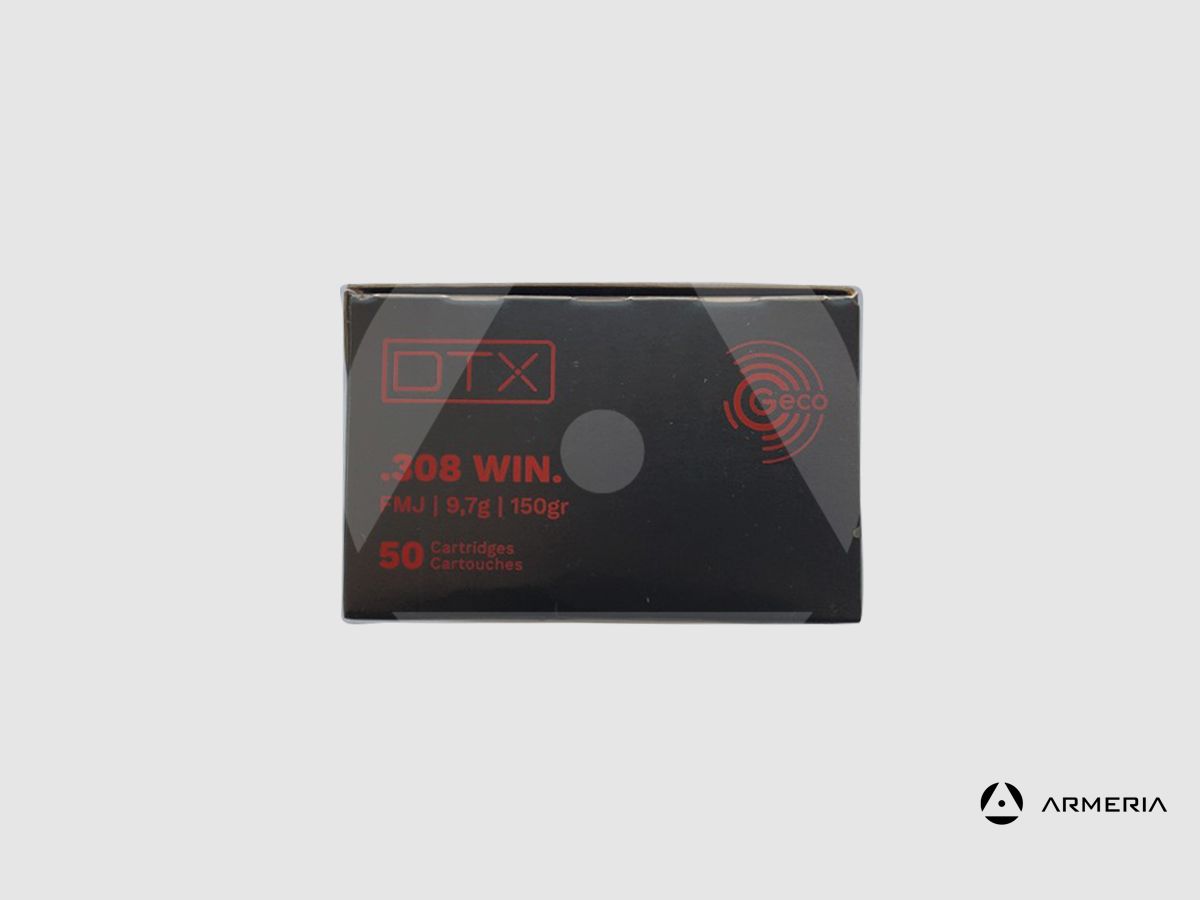 Geco DTX Kaliber .308 Win FMJ 150 Grain – 50 Patronen, Bild 2 von 2