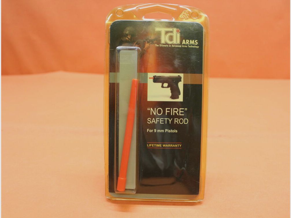 Tdi Arms Tdi Arms Safety Rod "No Fire" asta di sicurezza in plastica arancione fluorescente per la sicurezza delle armi, immagine 1 di 2