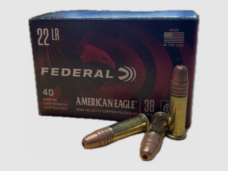 AMERICAN EAGLE HIGH VELOCITY CPHP - .22LR - 38GRS. - 40 SCHUSS