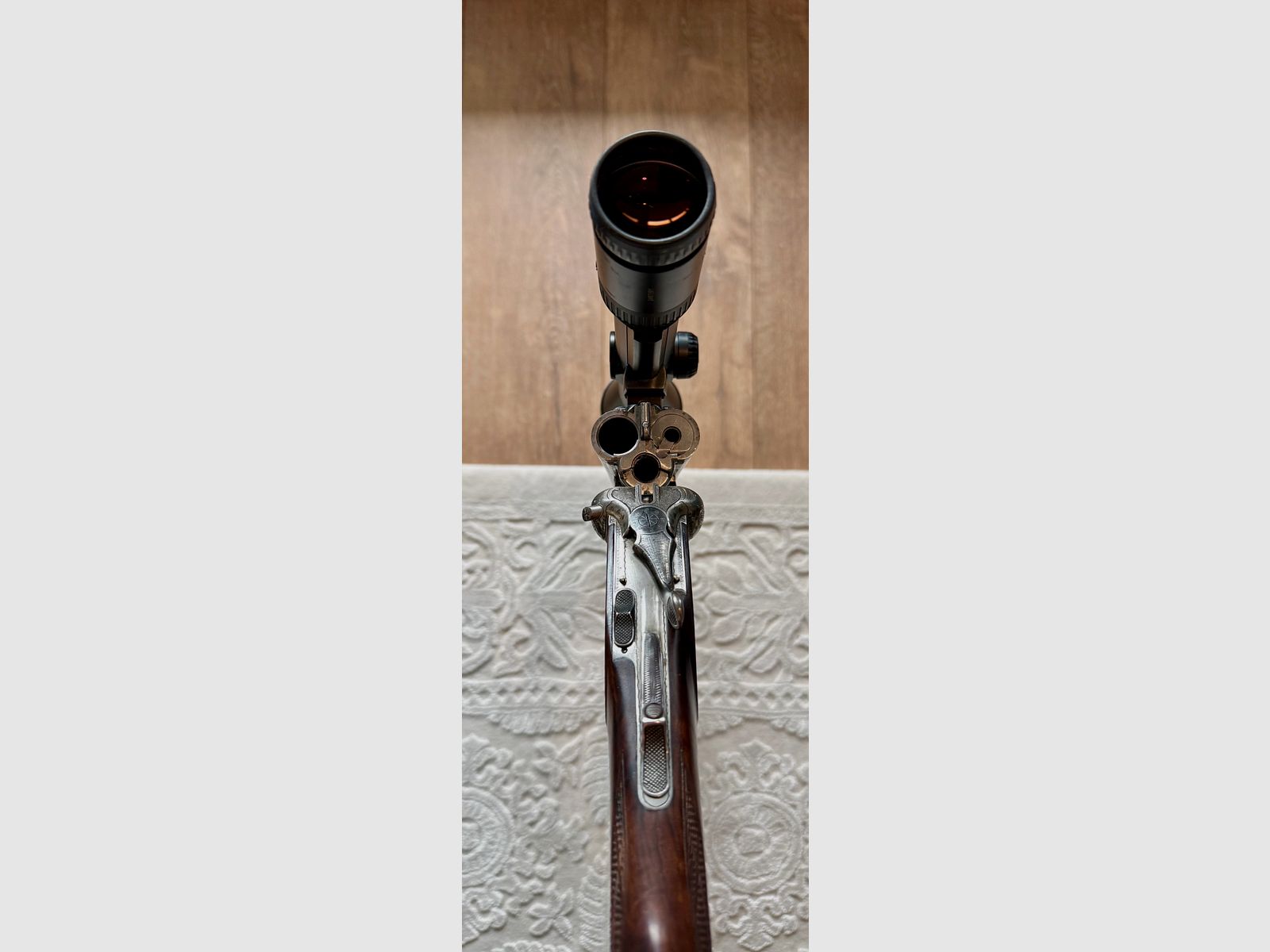 Krieghoff Trumpf Drilling 7x57R / 16/70  16/70 avec canon interchangeable .22 Hornet & Zeiss Diavari VM T*