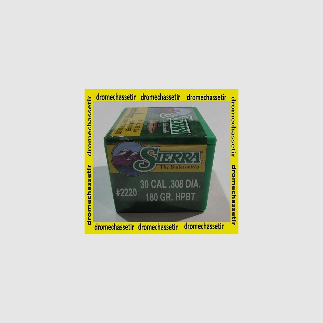 boite de 100 ogives Sierra cal 30, 180 grains HPBT, ref 2220