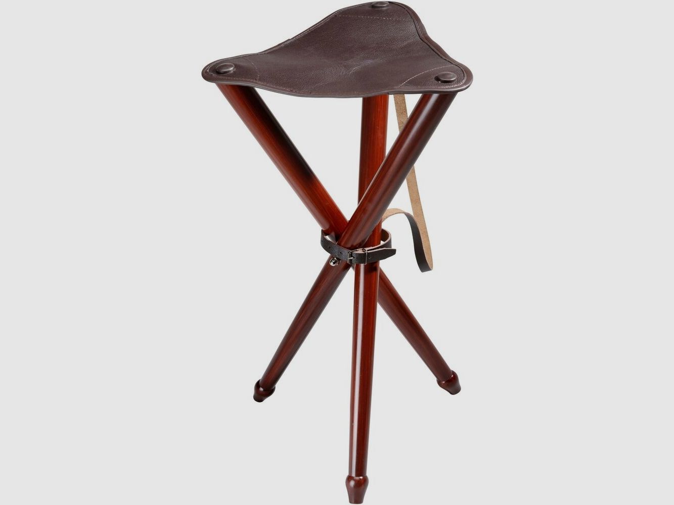 Wald & Forst Dreibein Sitzstuhl mit Leder