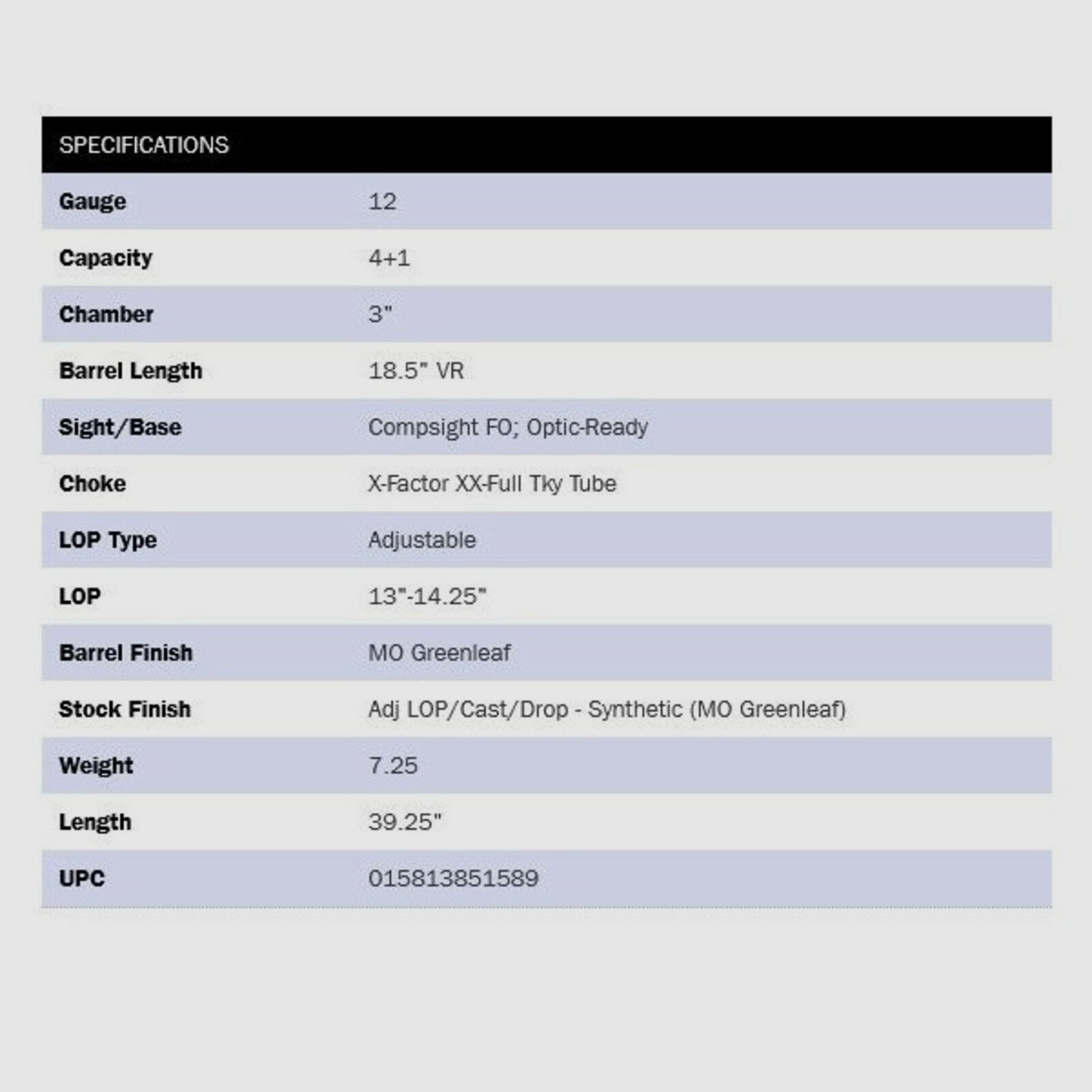 Mossberg 940 Pro Turkey 18,5" (5 pulgadas) 12/76