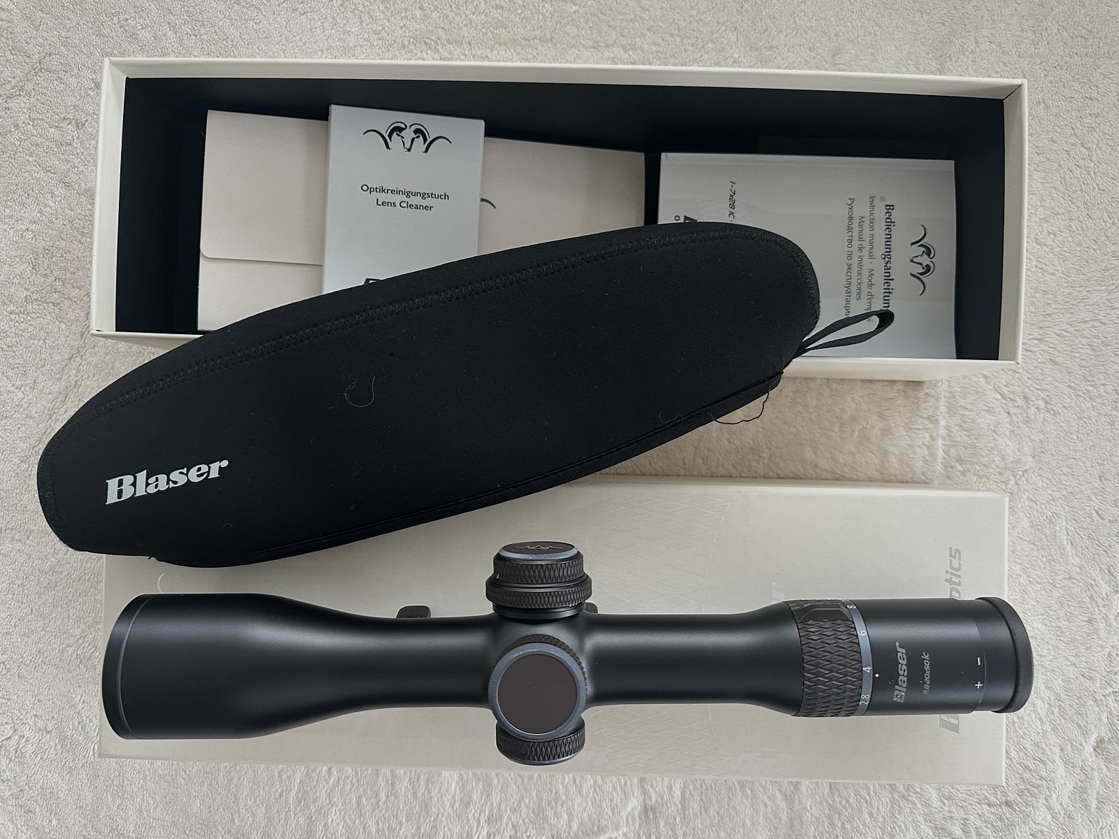 Blaser B1 Infinity 2.8-20x50 / 2.8-20x50 with rail - LIKE NEW - 2 years old - without Blaser saddle mount