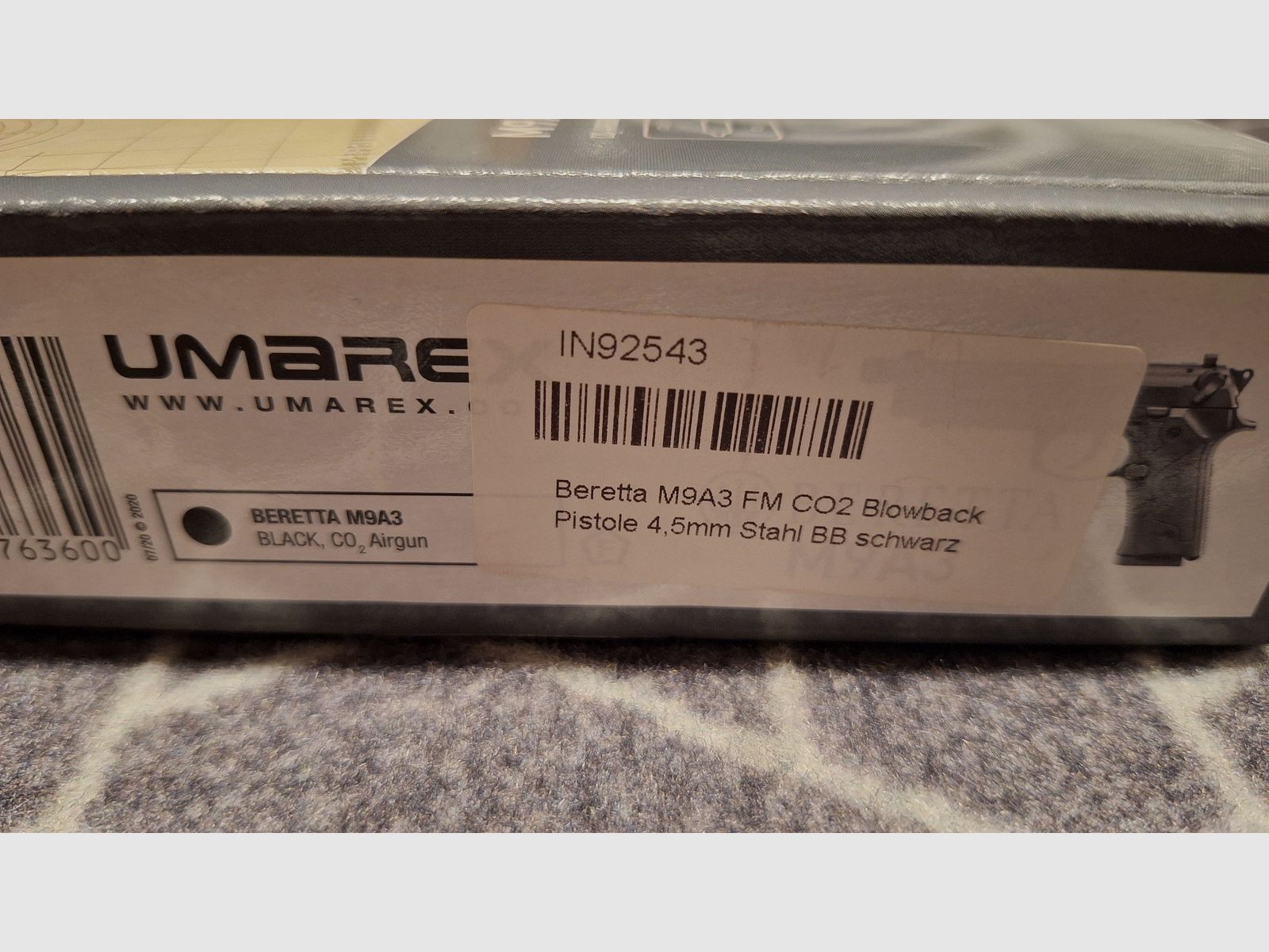 Beretta M9A3 FM CO2 4,5mm BB Blowback negro