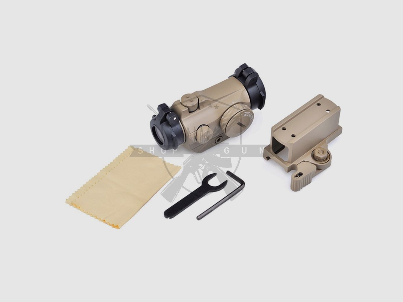 Set: T2 Red Dot -Nachbau mit QD Mount & Low Mount (TAN)