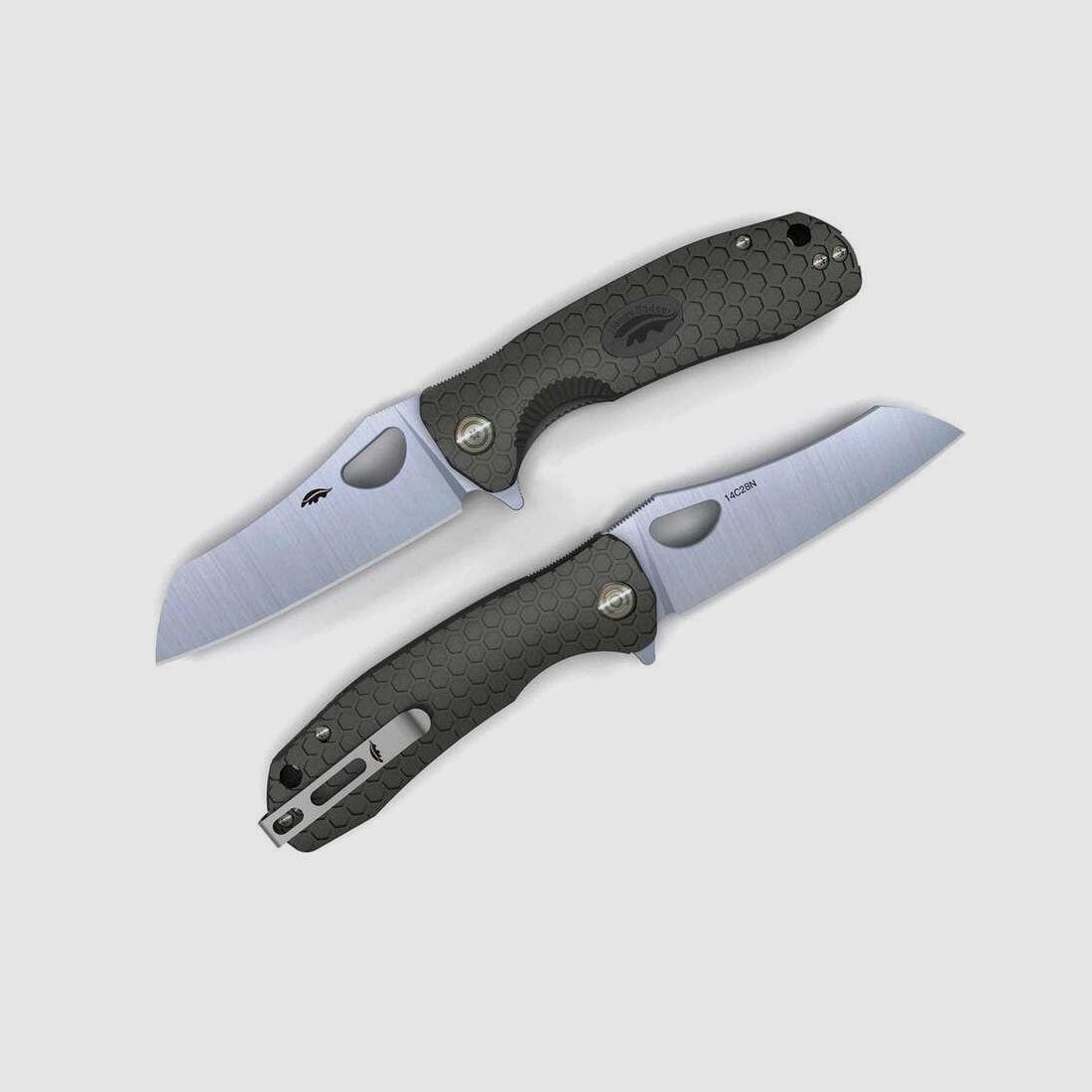Honey Badger Wharncliffe 14C28N Medium Black Taschenmesser