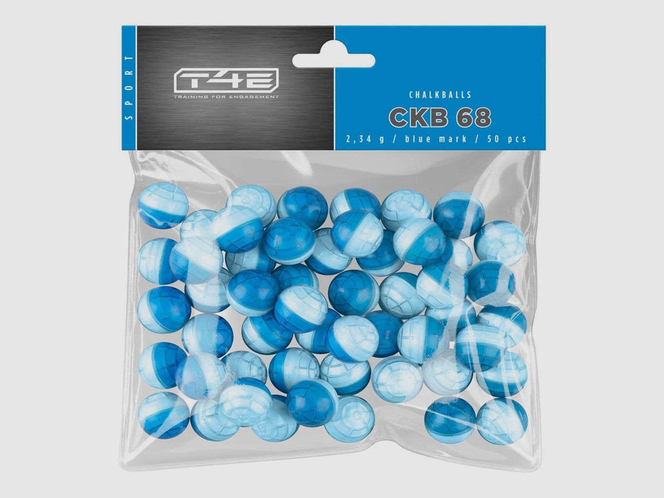 T4E Sport CKB 68 Chalkballs 50 Schuss Kaliber .68 Bluemark