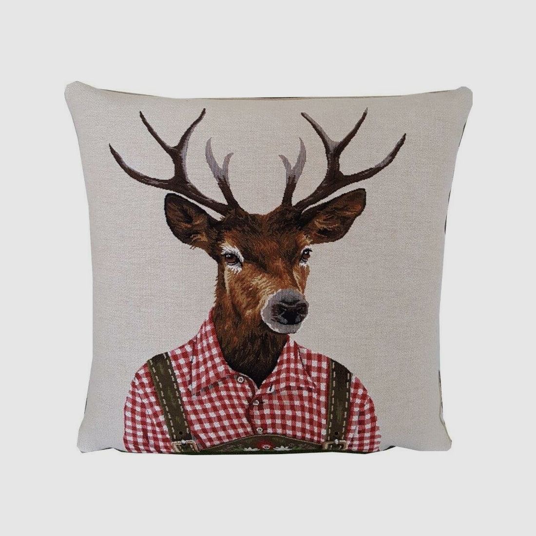 Lovergreen Kissen Motiv Kissen Hirsch rot Schottisches Hemd