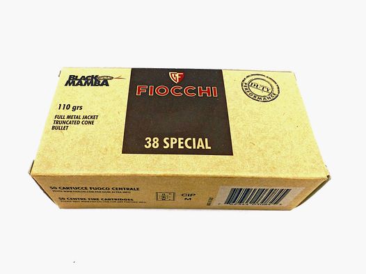 Patronen FIOCCHI BlackMamba 38Spl.