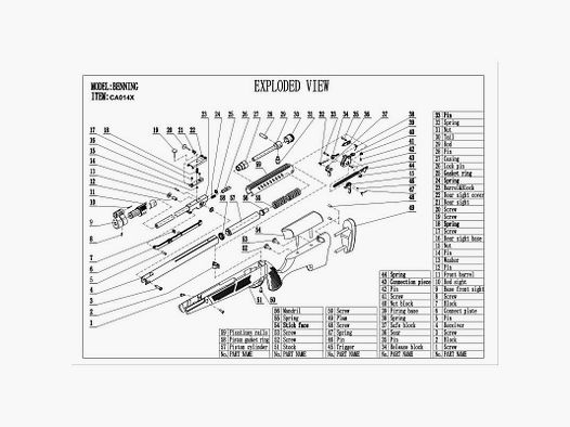 Pièces détachées pour carabine à air BENNING - BASE FRONT SIGHT N°9