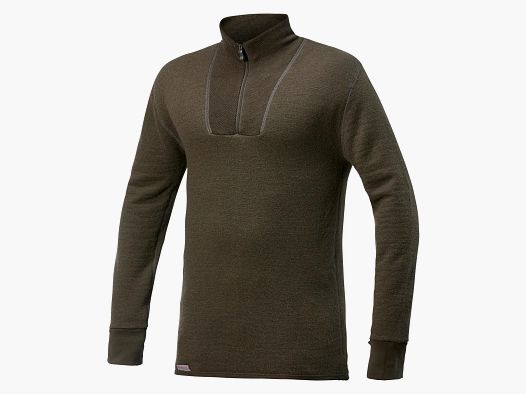 Woolpower Zip Turtleneck 400 (Pine Green)