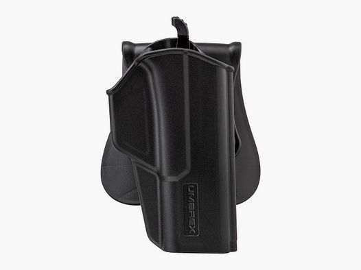 Umarex Polymer Paddle Holster Large für GLOCK 17 / 19 etc., mit obenliegendem Entriegelungshebel für Daumenbedienung