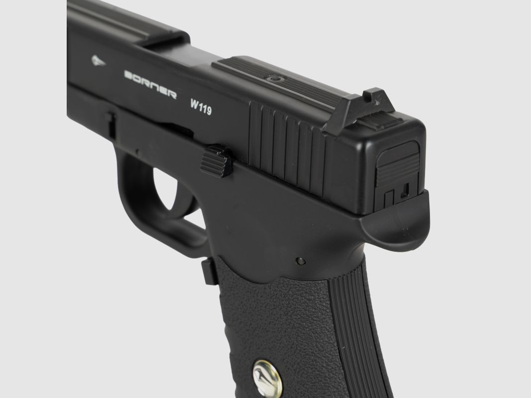 Pistolet CO2 W119 Blowback Glissière Métallique 4.5BB, image 6 sur 7