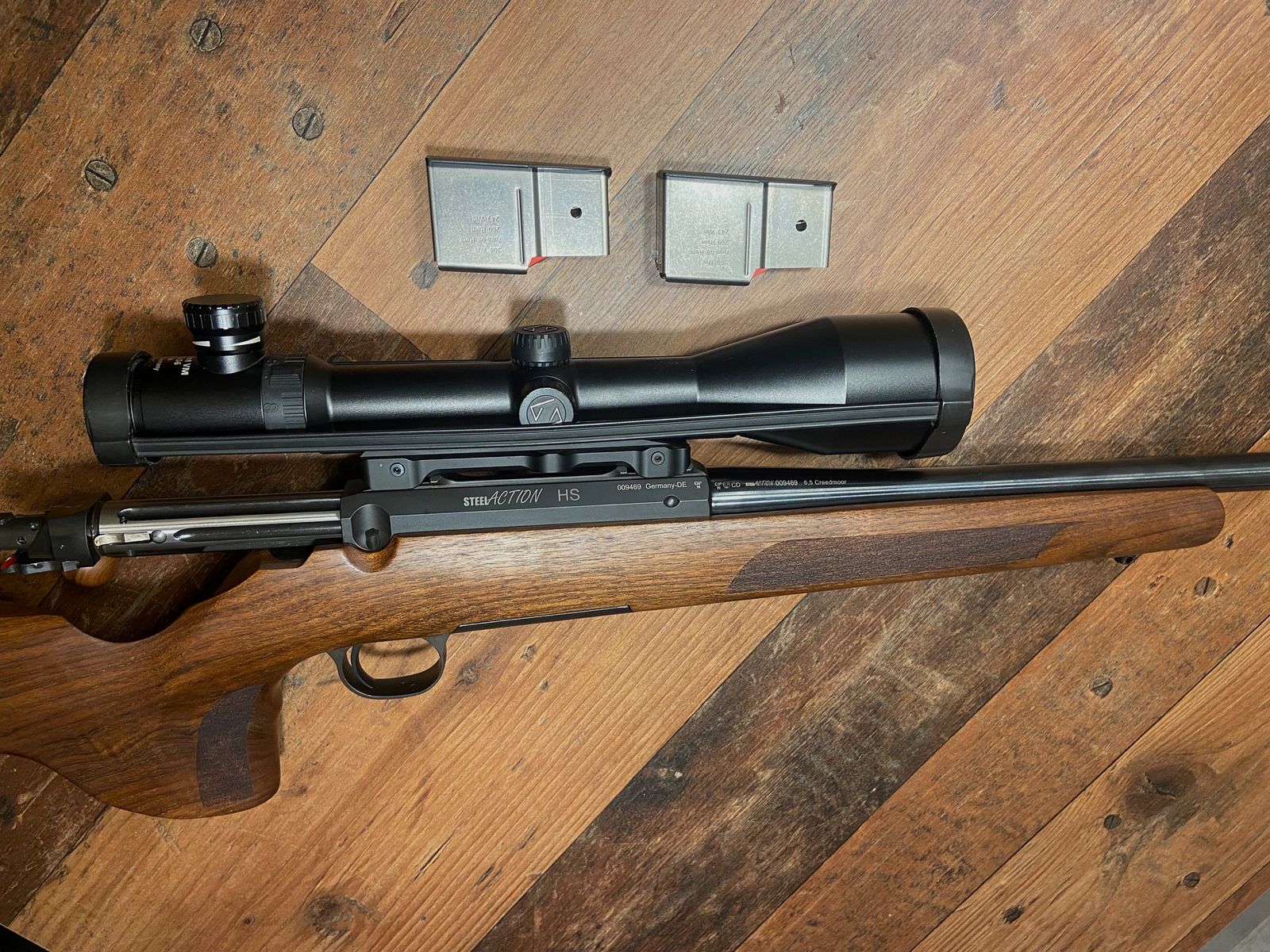 Steel Action HS LINKS 6,5 Creedmoor Neuzustand Zeiss Varipoint 3-12x56 Gewinde , Bild 4 von 6