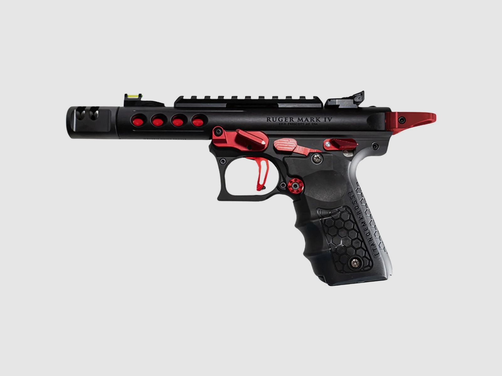 Tandemkross – Grip Kit – Chwyt, Thumbrest, Powiększony Bezpiecznik – Mark IV 22/45 - Czerwony - TK26N0560RED1, zdjęcie 3 z 3