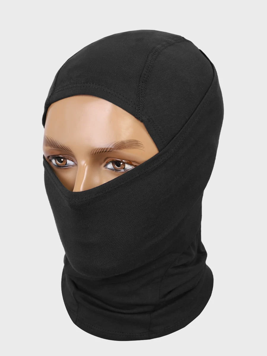 Ninja Dominator cotton balaclava with Lycra, one-hole, black
