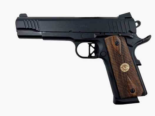 Chiappa 1911 Superior negro cal. .45ACP, 5", 8+1 disparos, empuñadura de nogal