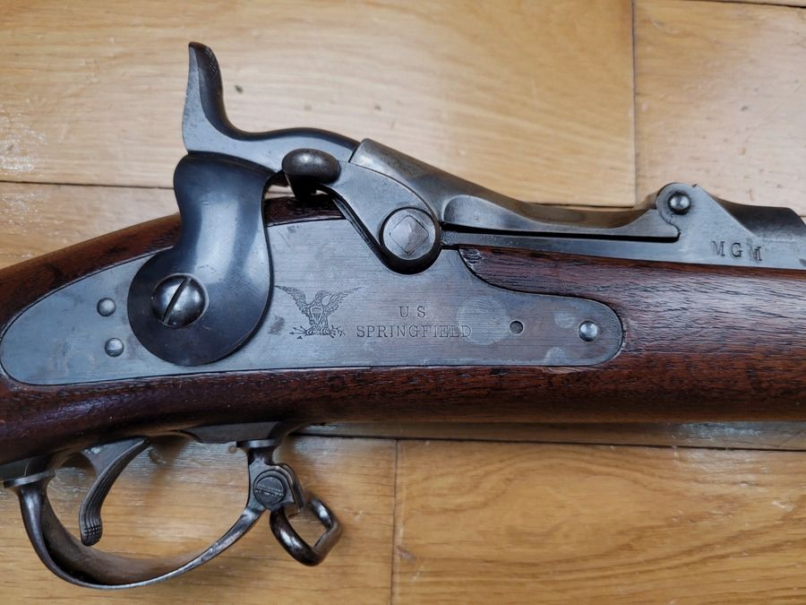 Uitzonderlijk Trapdoor Geweer Model 1884 – Springfield Arsenal – krachtig kaliber 45/70 – van maart 1887 voor het Amerikaanse leger – mythisch wapen van het Wilde Westen – museumstaat, afbeelding 4 van 30
